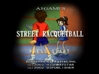 Street Racquetball title screen for Playstation